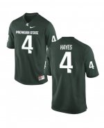 Men's Michigan State Spartans NCAA #4 C.J. Hayes Green Authentic Nike Stitched College Football Jersey VV32O28OA